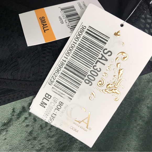 Becca By Rebecca Virtue Colorplay Crochet Hipster Swim Bottom Size S Black - Picture 13 of 14